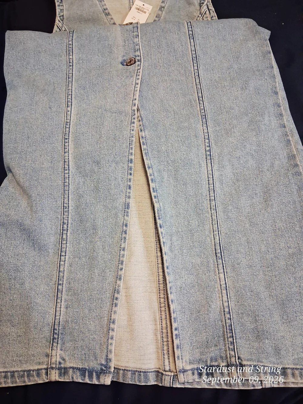 Abercrombie & Fitch Light Blue Denim Button-Down Maxi Dress